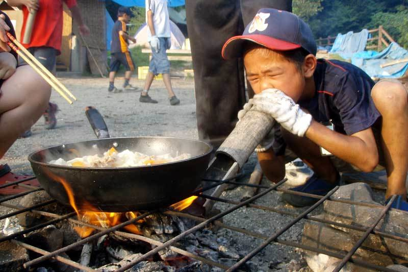 サマーキャンプ・火おこし